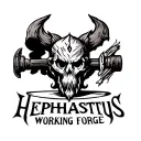 Hephaestus working forge tattoo design idea