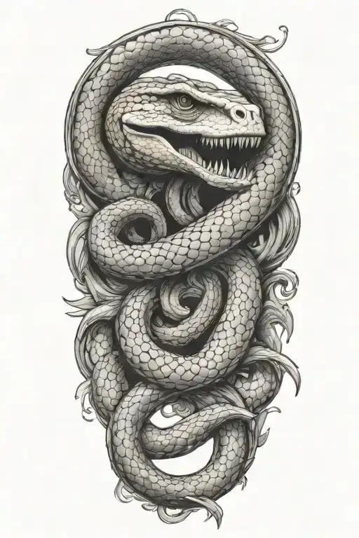 gadsden flag pistols in place of snake tattoo design idea