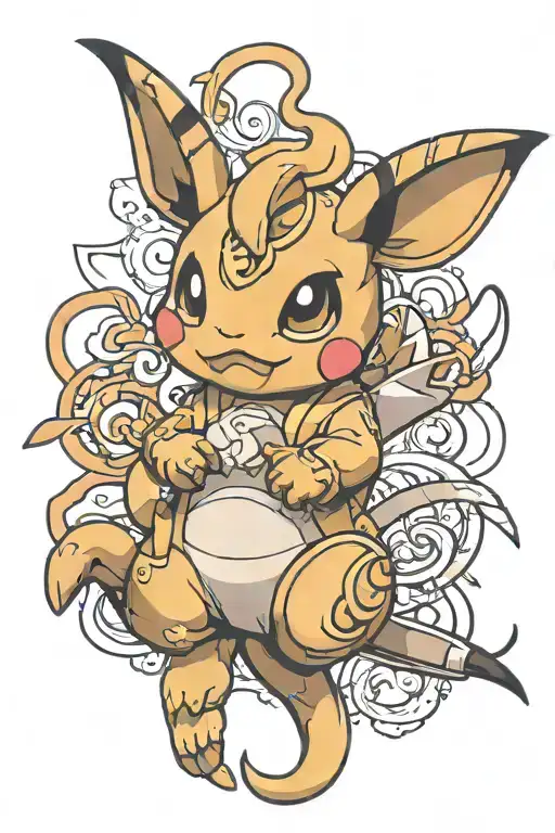 Pokemon RAICHU tattoo design idea
