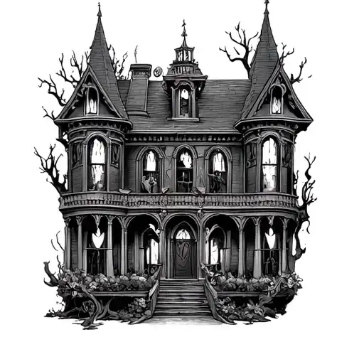 Disney haunted mansion  tattoo design idea