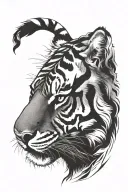 Tiger face tattoo design idea