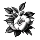 Peach tattoo design idea