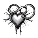 Heart And Infinity tattoo design idea