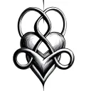 Heart And Infinity tattoo design idea