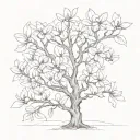 magnolia tree Mississippi tattoo design idea
