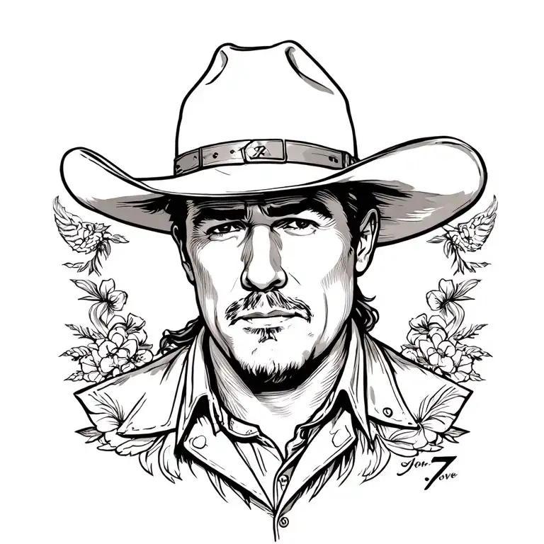 John Wayne my love #77 tattoo design idea
