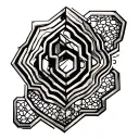 honeycomb sleeve with smoke shading tattoo design idea