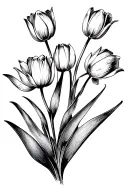 tulips and civil engineering tattoo design idea