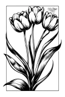 tulips and civil engineering tattoo design idea