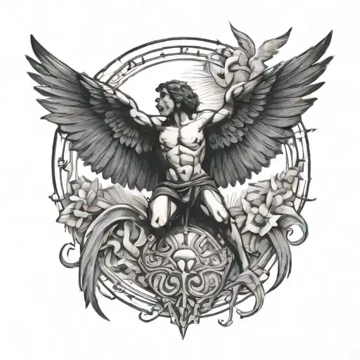 icarus and freedom tattoo design idea