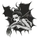 sexy spider lady tattoo design idea