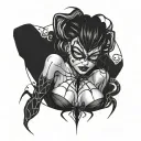 sexy spider lady tattoo design idea