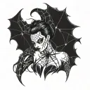 sexy spider lady tattoo design idea