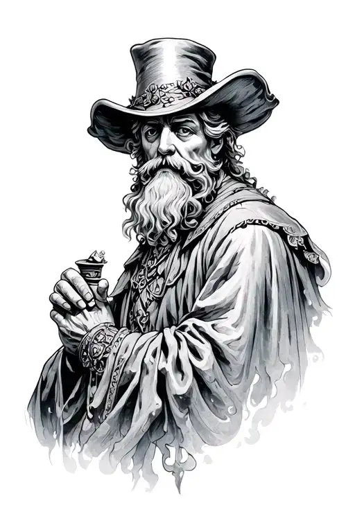 The Noble Fool, A Tragic Idealist, A Quixotic Figure, The Loyal Idiot tattoo design idea