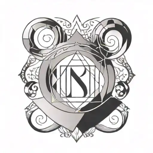 parents letters and kids initials incorporated within the design tattoo design idea