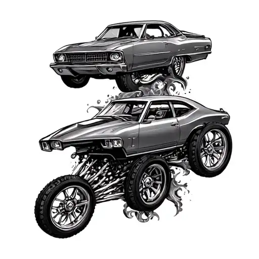 Detroit automotive tattoo design idea