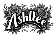 The name Ashlee fancy script tattoo design idea