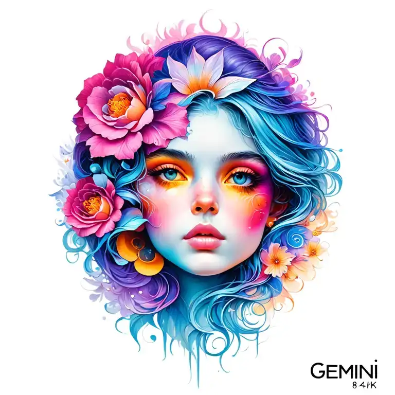 Gemini tattoo design idea