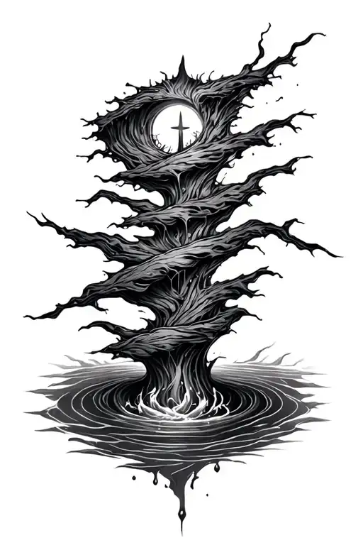 blood of the covenant is thicker than the waters of life  tattoo design idea