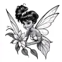 Jamaican tinker bell tattoo design idea