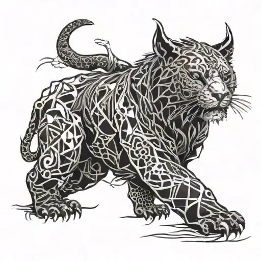 survival and strength  tattoo design idea