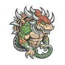 bowser muscle tattoo design idea