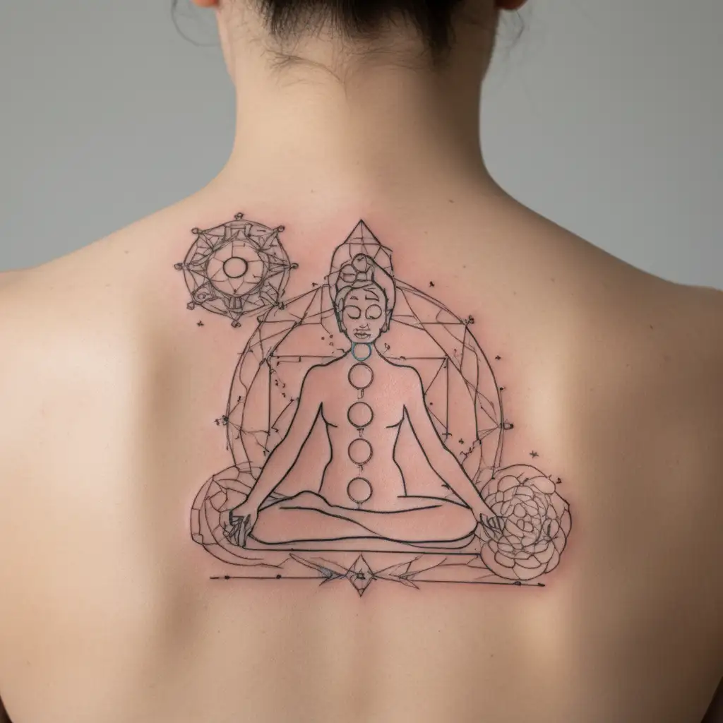 7 chakras tattoo design idea