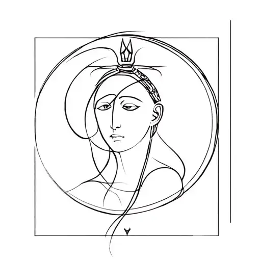 Hecate goddess portrait tattoo design idea