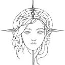 Hecate goddess portrait tattoo design idea