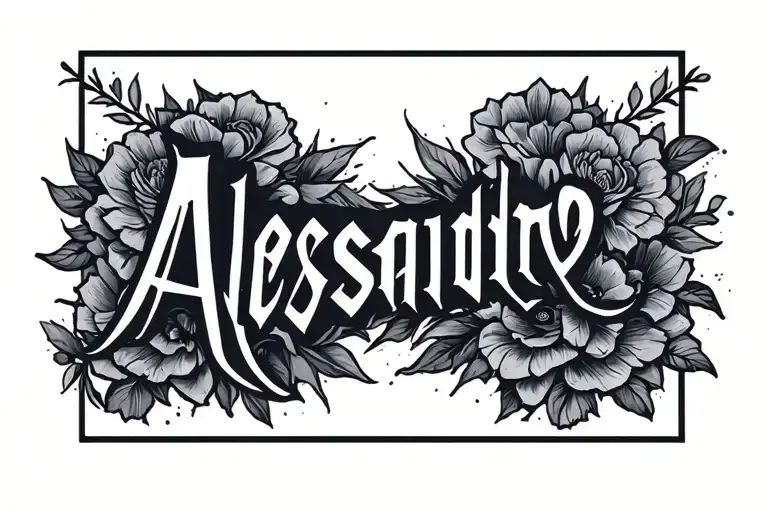 "Alessandro" test simple tattoo design idea