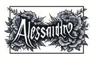 "Alessandro" test simple tattoo design idea