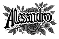 "Alessandro" test simple tattoo design idea