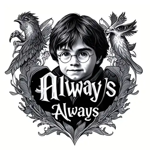 harry potter always, family tattoo design idea