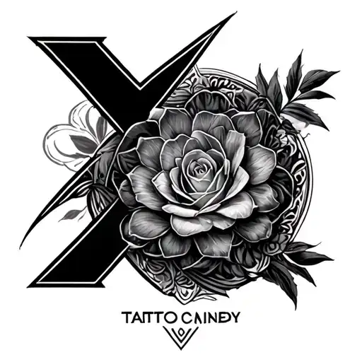 X CD tattoo design idea