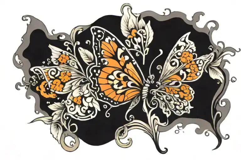 Metamorphosis tattoo design idea