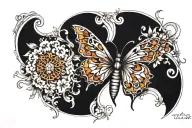 Metamorphosis tattoo design idea