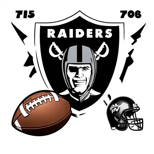 raiders football logo tattoo design idea
