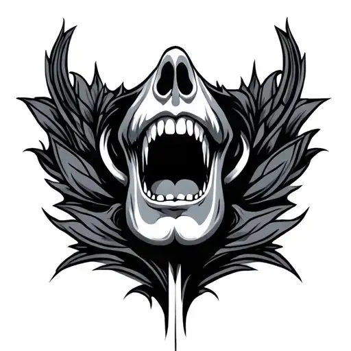 Throat tattoo design idea