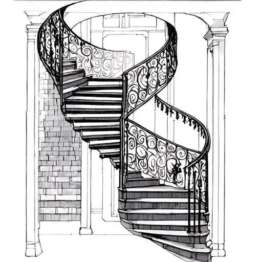 majin m c Escher staircase tattoo design idea