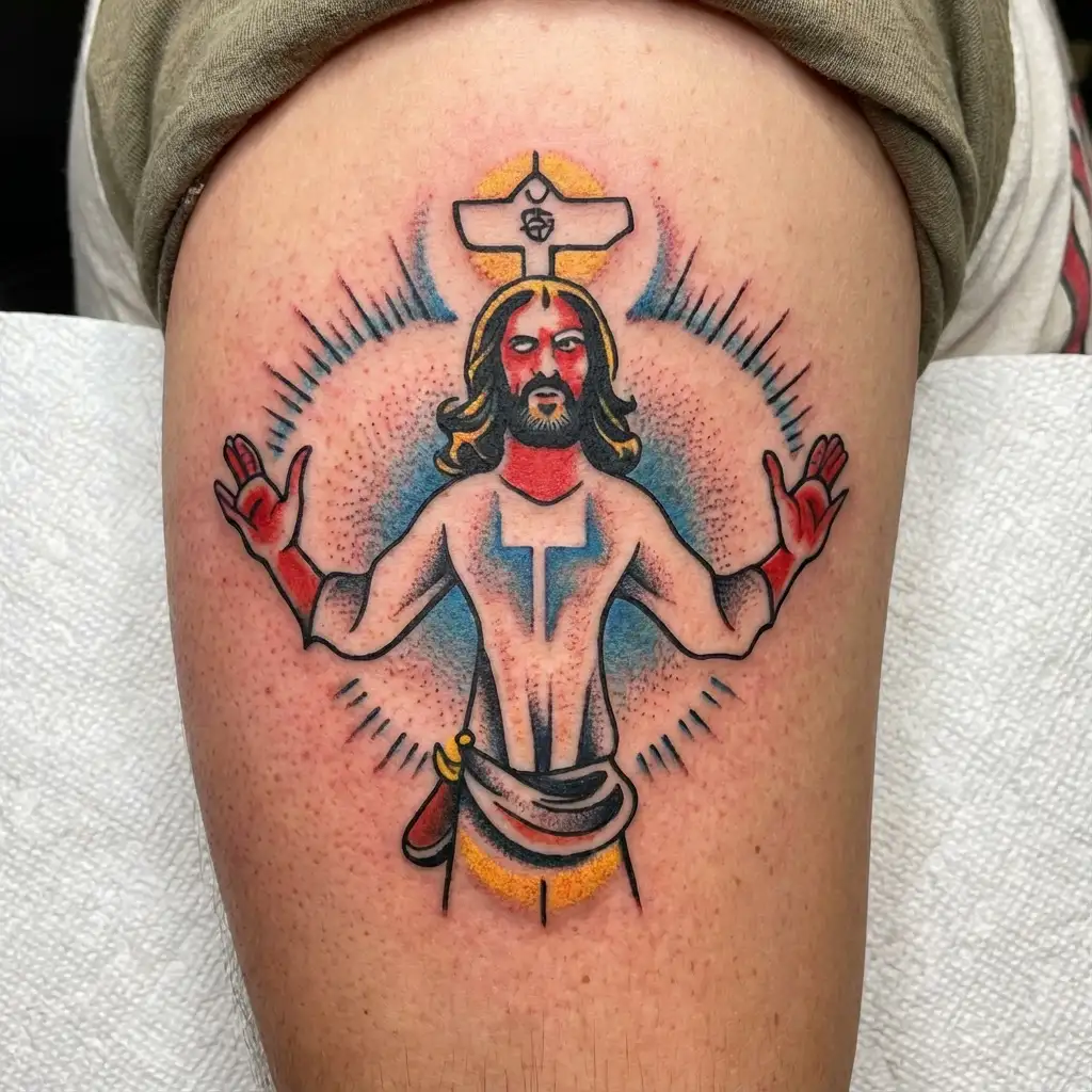 Jesus saved me  tattoo design idea