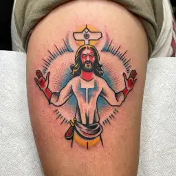 Jesus saved me  tattoo design idea
