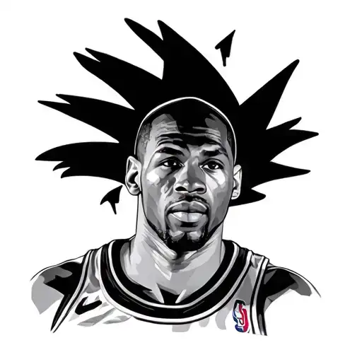 michael jordan dressed in the kit tattoo design idea