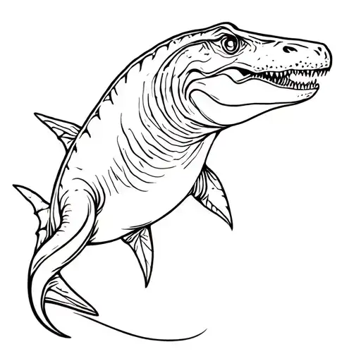 Mosasaurus tattoo design idea