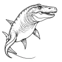Mosasaurus tattoo design idea