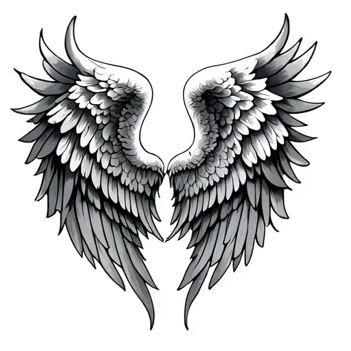 alas de angel wings tattoo design idea