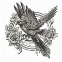 fenix bird flying away And A Small tattoo design idea