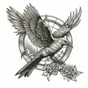hunger games mockingjay tattoo design idea