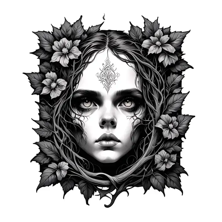 thorn vine tattoo design idea