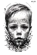 "30.11.2022" Depression with Stil and Date of birth of my son tattoo design idea