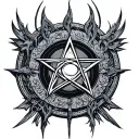 Hecate pentagram tattoo design idea